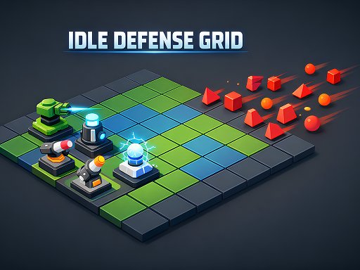 Idle Grid Defense: Tap & Win