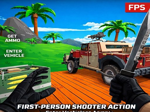 Blocky Zombie Blitz: Voxel Shooter Survival